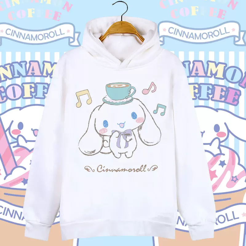 Милая толстовка-худи для мужчин и женщин для студентов, Cinnamoroll, семейный стиль
