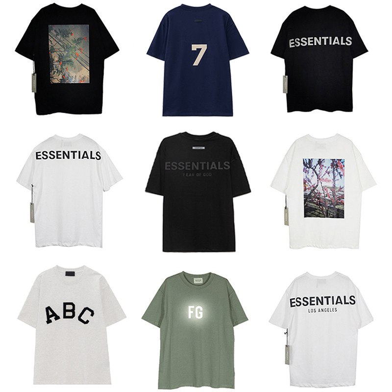 Fog Short-Sleeve Men's Fg High Street Fog T-Shirt American Heavy-Duty Reflective T-Shirt Essential Couple Half-Sleeve Trendy ins Summer