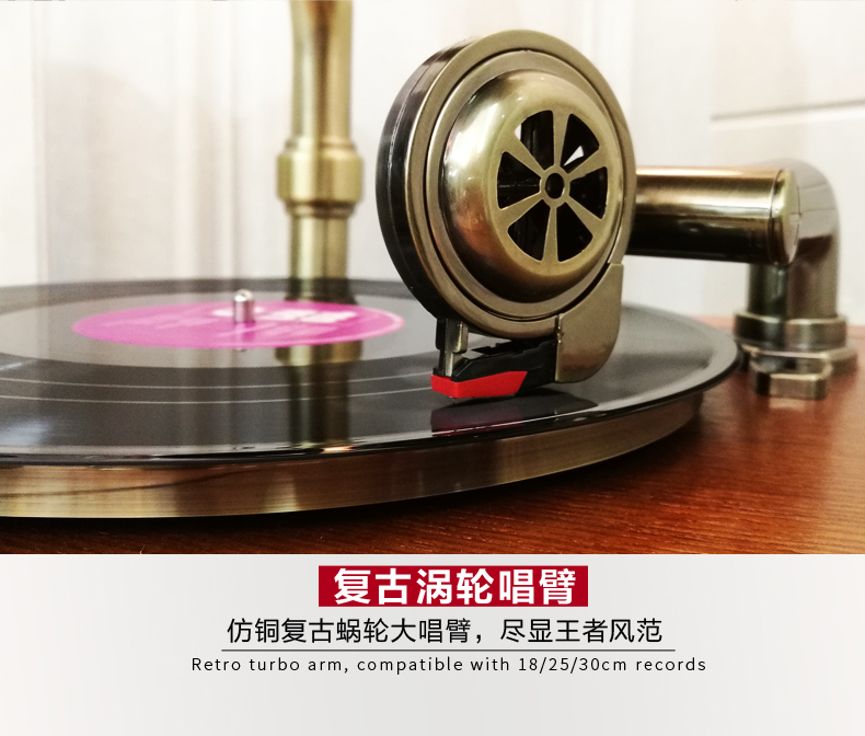 Otino phonograph retro vinyl ghi máy nghe nhạc phong cách châu Âu trang trí phòng khách kiểu cũ kỷ lục máy nghe nhạc âm thanh nhà 328 	kim đầu đĩa than pioneer	