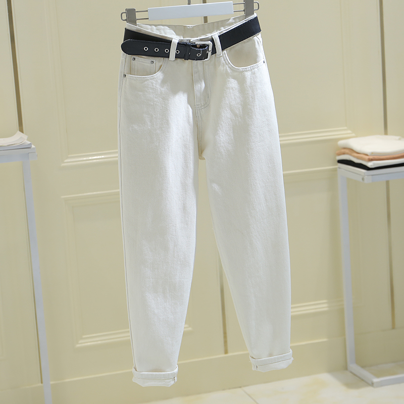 Hong Kong boomer jeans women 2022 spring and summer new Korean version loose with high waist display slim 90% Harun old daddy pants