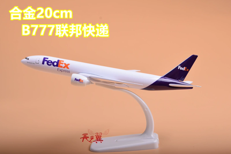 Mô hình mô phỏng máy bay lớn Boeing bằng hợp kim FEDEX Cargo Airlines FedEx B777 mô hình trang trí 47cm