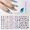 New butterfly sticker manicure laser aurora magic 3D nail decal Japanese style retro style ultra-thin adhesive jewelry