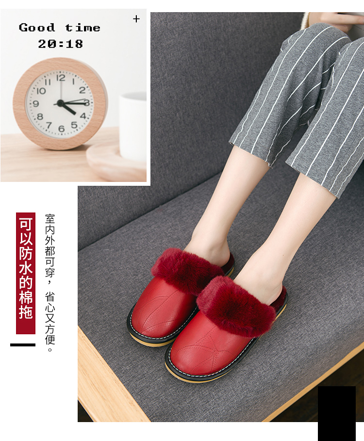 Dép cotton mùa đông nam trong nhà chống trượt dày đáy cộng với nhung đôi bông kéo ấm ấm lông lông dép phụ nữ dép nhà vệ sinh