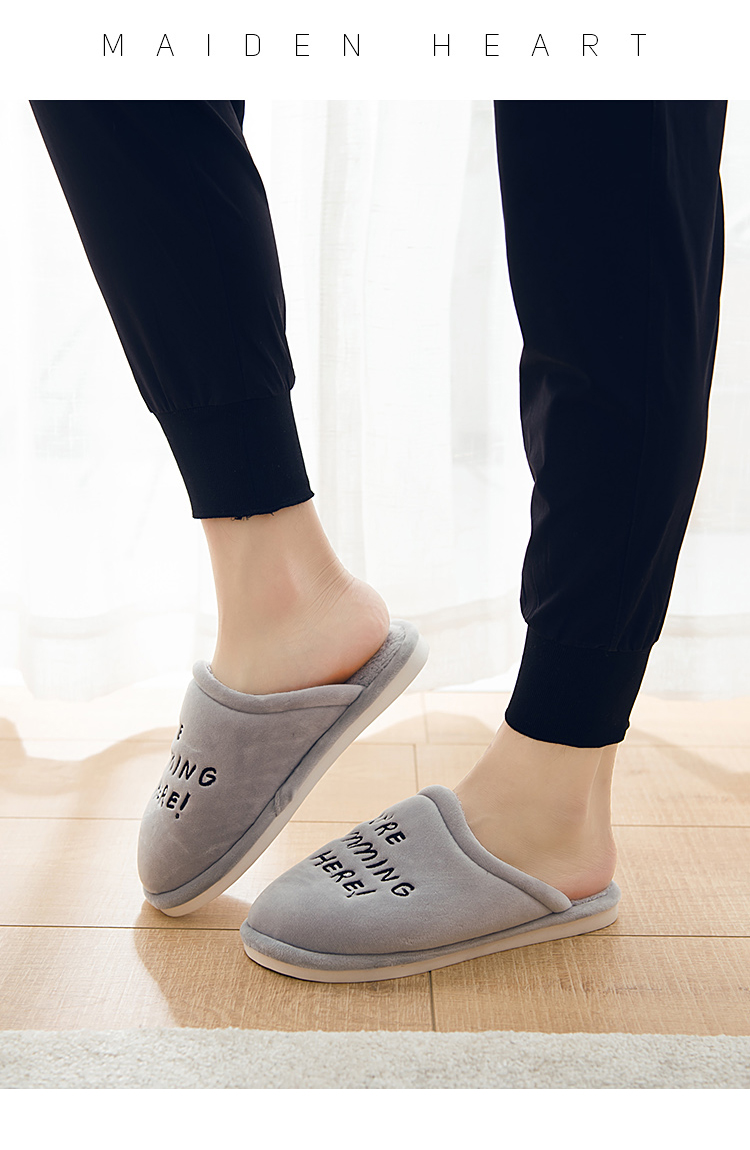 Hàn Quốc dễ thương dép nữ bông mùa đông nhà không trượt nhà trong nhà ấm dép mùa đông nặng đáy Trailer sang trọng bông mua dép đi trong nhà