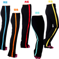 Fu dance pants straight trousers womens practice pants dance pants wide seam square dance pants multi-color 055