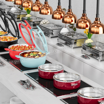 Atour Hotel open buffet heating enamel pot embedded insulation board food insulation lamp warming dish insulation stove