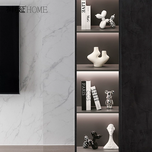 Современные простые черно -белые абстрактные украшения украшения домашняя гостиная вина вина шкаф для телевизионного шкафа