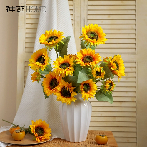 Подсолнечная симуляция цветочные качели гостиная.
