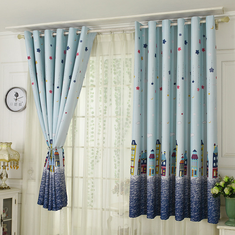 Short curtain semi-floating window Living room Living room Bedroom Finished Windows Clot Shade Special price clearance 2021 New web Red 2 m High-Taobao