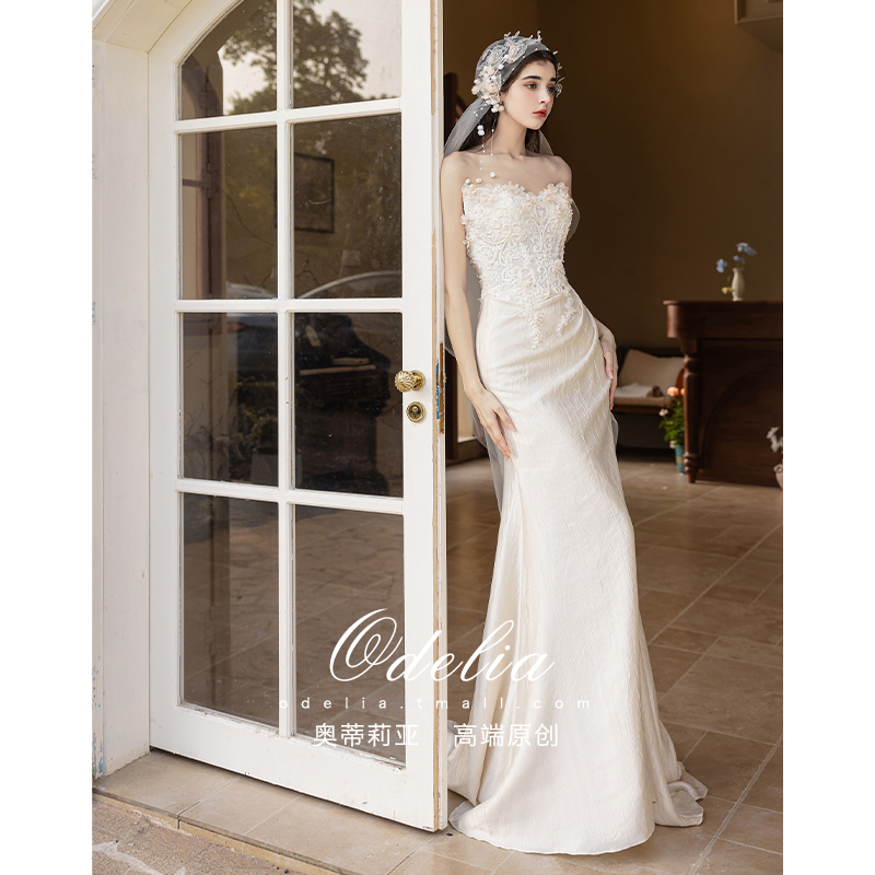 Odelia《Poppy》2026 New Bridal Fishtail Evening Dress Light Wedding Dress Strapless Art Exam