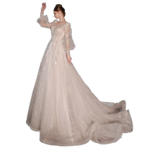 odelia2024 new style Flower Notes French light wedding dress small dress bride welcome outing veil petite