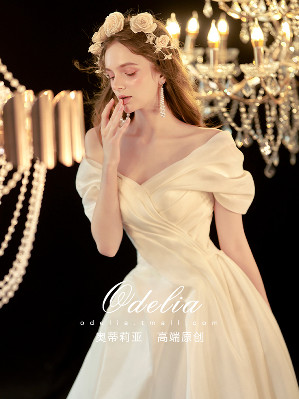 Odelia《Yunshu》French-Style Floor-Length Simple Light Wedding Dress 2026 New Bride Wedding Dress for Going Out Odelia《Yunshu》French-Style Floor-Length Simple Light Wedding Dress 2026 New Bride Wedding Dress for Going Out