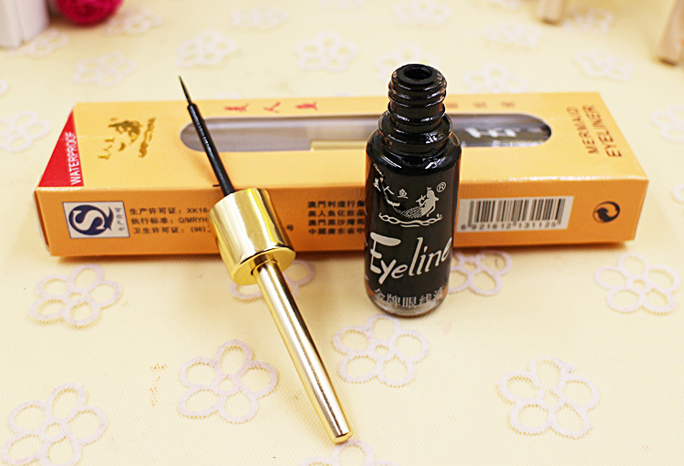 Mermaid eyeliner 9 ML đen mềm đầu cứng đầu không thấm nước không nở mồ hôi-proof huy chương vàng bút kẻ mắt eyeliner merzy