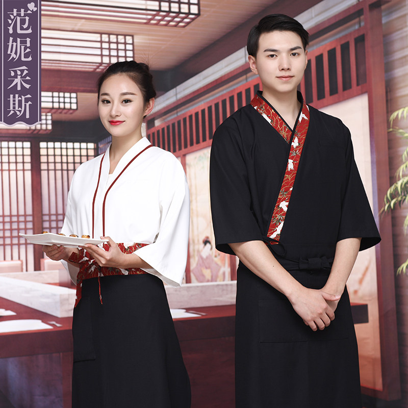 Vanie Mining Day Stock Shop Working Dress 2021 New Men And Women Japanese Dining Room Sushi Shop Service Life Suit White