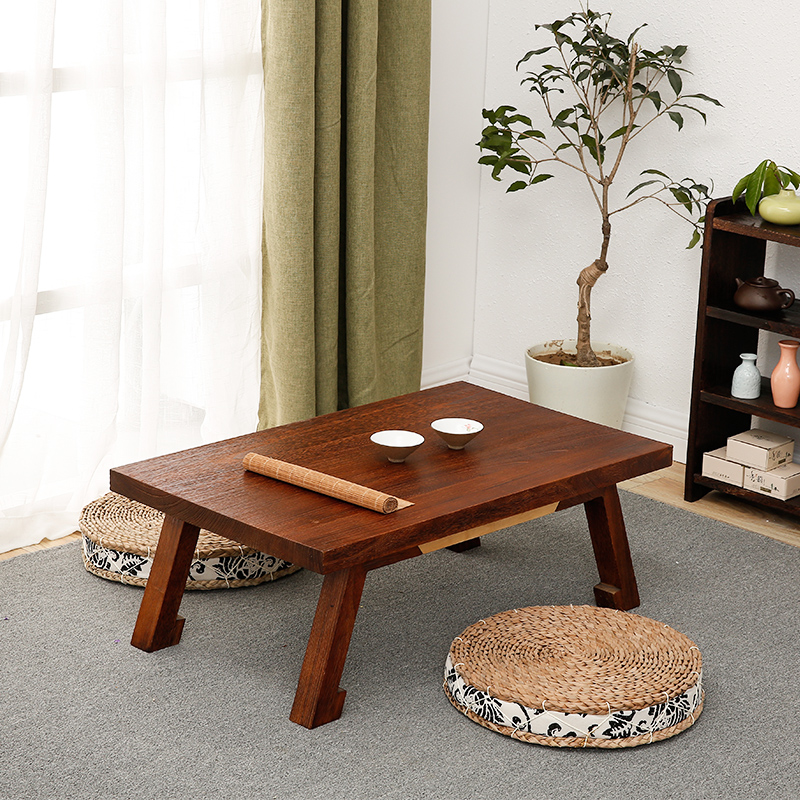 New Tatami coffee table Japanese room table Bay window table Balcony table Fashion table Solid wood small coffee table Low Kang table
