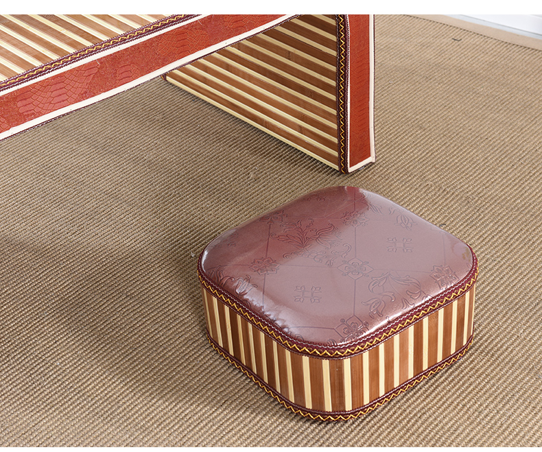 Pastoral simple sitting pier solid wood bamboo low stool low pier tatami sitting pier round pier round stool small stool pier