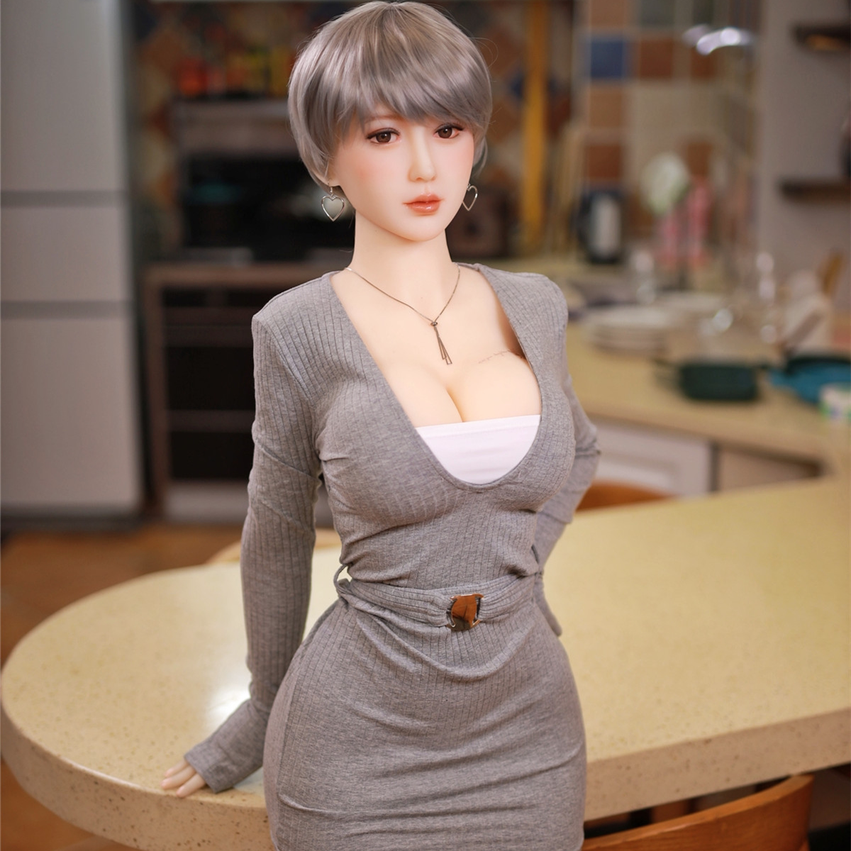 Junying full body solid silicone doll inflatable doll can be inserted into men's fun hand-made sex toys toy Xiao Nuo