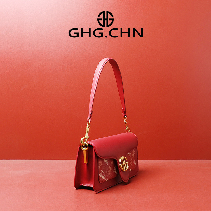GHG Guochao Light Luxury Brand Big Brand Luxury Red Bride Wedding Bag Dionysus Bag Messenger Bag Underarm Bag