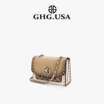 GHG light luxury brand big personality retro small square bag 2021 new fashion trend chain messenger bag