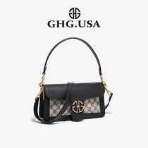 Hong Kong counter GHG womens bag big-name tabby bacchus bag 2021 new fashion trend printed messenger armpit bag