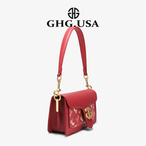 GHG national tide light luxury brand big-name luxury red bridal wedding bag female Bacchus bag messenger bag armpit bag