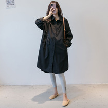 Autumn fashion foreign style pregnant womens clothing 2021 Autumn Autumn long shirt dress age age tide mother belly coat