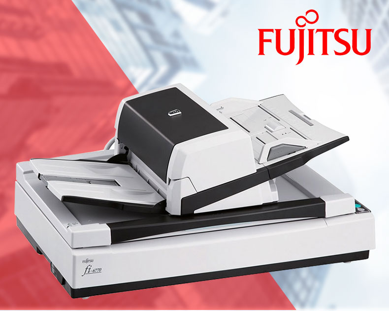 Fujitsu FI-6770 tấm nạp giấy tự động tốc độ cao + máy quét nạp giấy A3 xử lý kỹ thuật số hai mặt 90 trang mỗi phút 180 mặt cắt OCR nhận diện tự động cắt đa chỉnh - Máy quét