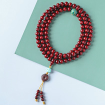 Indian leaflet rosewood bracelet Mahogany rosary chicken blood red original Buddha beads Ladys hand skewered with Venus 1077