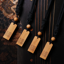 Fu brand India Laoshan sandalwood pendant sandalwood female necklace submerged mahogany clavicle chain pendant gift 0241