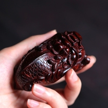 Dragon fish Indian small leaf rosewood handlebar ornaments ornaments god beast ornaments men and women mahogany carving Hunan 0621