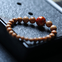 Zhifeng original Indian Laoshan sandalwood hand string sandalwood bracelet female buddha beads black flesh submerged retro rosary 0746