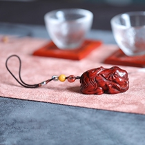 Feng Hou worships Indian lobular rosewood ornaments elephant handle pieces god beast red wood carving crafts 0512