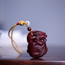 Xianglong Indian lobular rosewood handhold piece mahogany god beast mahogany Wen play play carving pendant ornaments 0757