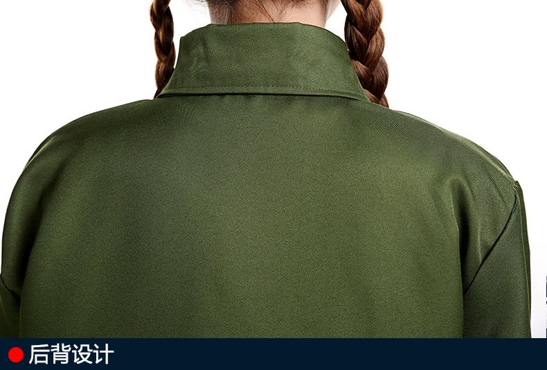 Cách mạng văn hóa Hồng vệ binh Đồng phục quân đội màu xanh lá cây Trang phục giải phóng cách mạng Trang phục biểu diễn Chụp ảnh phong cách 65 Đồng phục quân đội cũ Phụ nữ