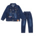 Quần áo bé trai denim phù hợp với áo hai dây 2019 trẻ em mùa xuân mới trong cậu bé lớn phiên bản Hàn Quốc của bộ đẹp trai - Phù hợp với trẻ em quần áo trẻ em mùa thu đông Phù hợp với trẻ em