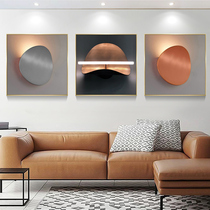 Light Extravagant Living Room Decoration Painting Modern Minimalist Geometric Abstract Mural Painting Wall Painting Restaurant Crystal Porcelain Triptych Light Shadow