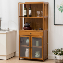 Close by wall Dining Side Cabinet Microwave Oven Cabinet ORGANIC GLASS TRANSPARENT KITCHEN CABINET LOCKERS LOCKERS HOME