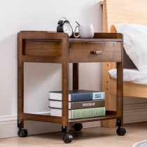 Yiju simple bedside shelf bedroom small size mobile bedside table simple modern Nordic solid wood ins