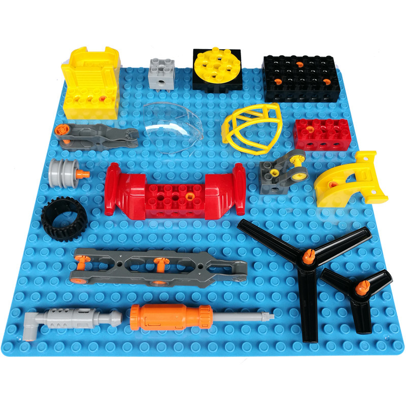 Bonbao Big Grain Screwdriver Screwscrew Threaded Hole Building Block Aids Bulk Parts Accessories 100 Changing Engineering Car Wheels