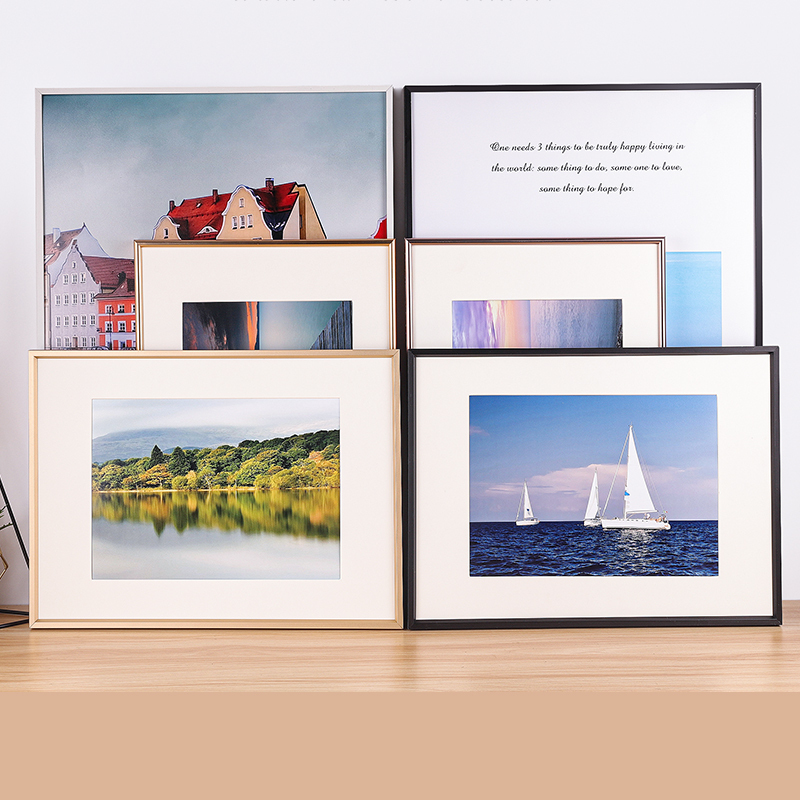 Simple Narrow-Edge Aluminum Alloy Picture Frame for Framing 8K4 Open A2 Posters, Outer Frame 5070 A3 Photo Frame for Wall Hanging Puzzle Frame