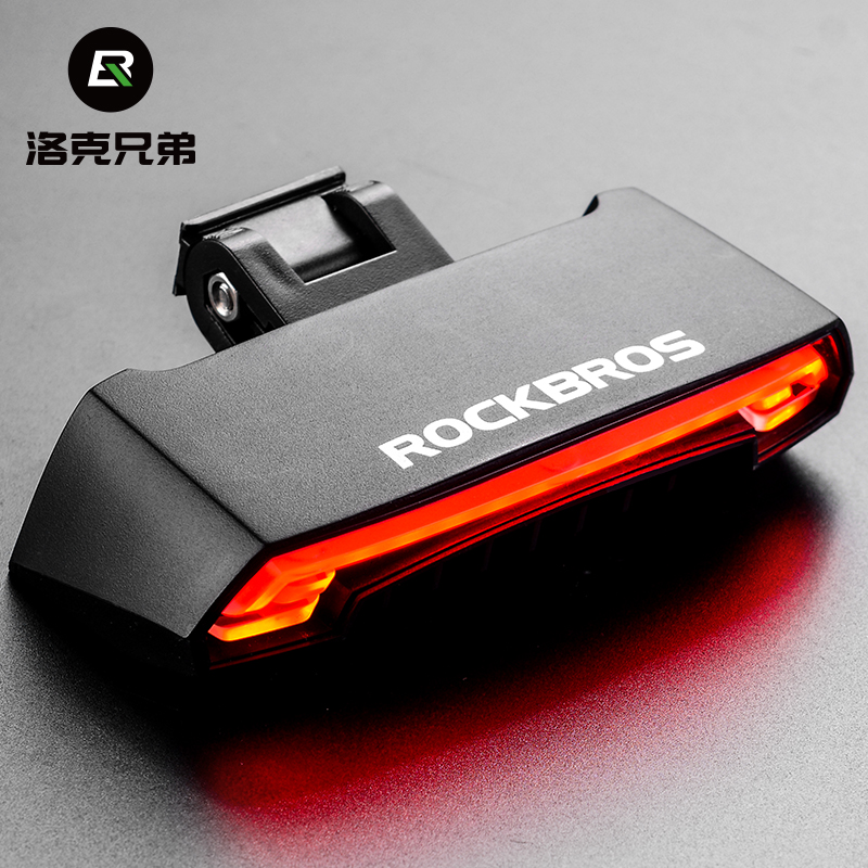 Black [Remote Steering & Three Warning Modes & USB Portable Charging]Locke brothers intelligence remote control Bicycle lamp Cycling laser Taillight cornering lamp a mountain country LED Warning light parts