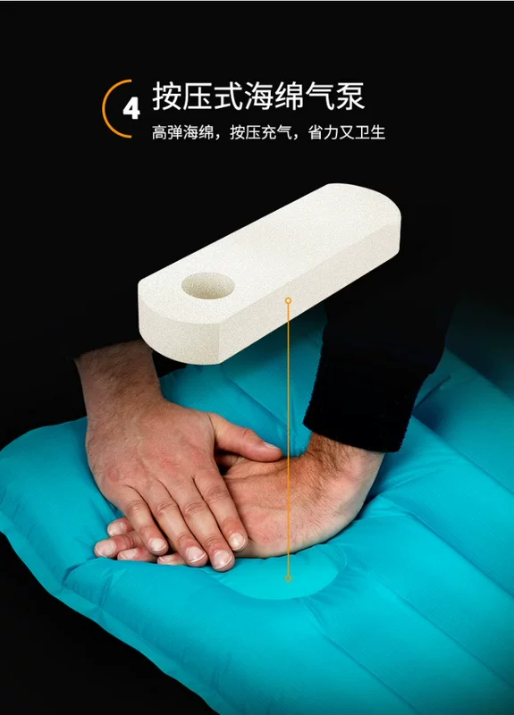 Đệm bơm hơi tự nhiên ngoài trời cắm trại đơn cắm trại - Thảm chống ẩm / Mat / Gối vải trải picnic