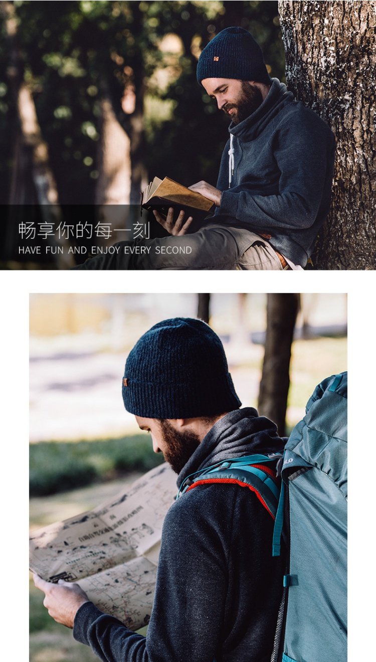 Mũ len tự nhiên mhike mover ngoài trời nam và nữ sinh viên thanh niên Phiên bản Hàn Quốc của mùa xuân và mùa đông ấm áp đan mũ thể thao mũ phớt nam trung niên