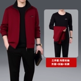 Осенний спортивный костюм, комплект для пожилых людей, 3 предмета, большой размер