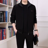 Спортивный костюм для пожилых людей, осенний комплект, для среднего возраста, 3 предмета, большой размер, 40 лет