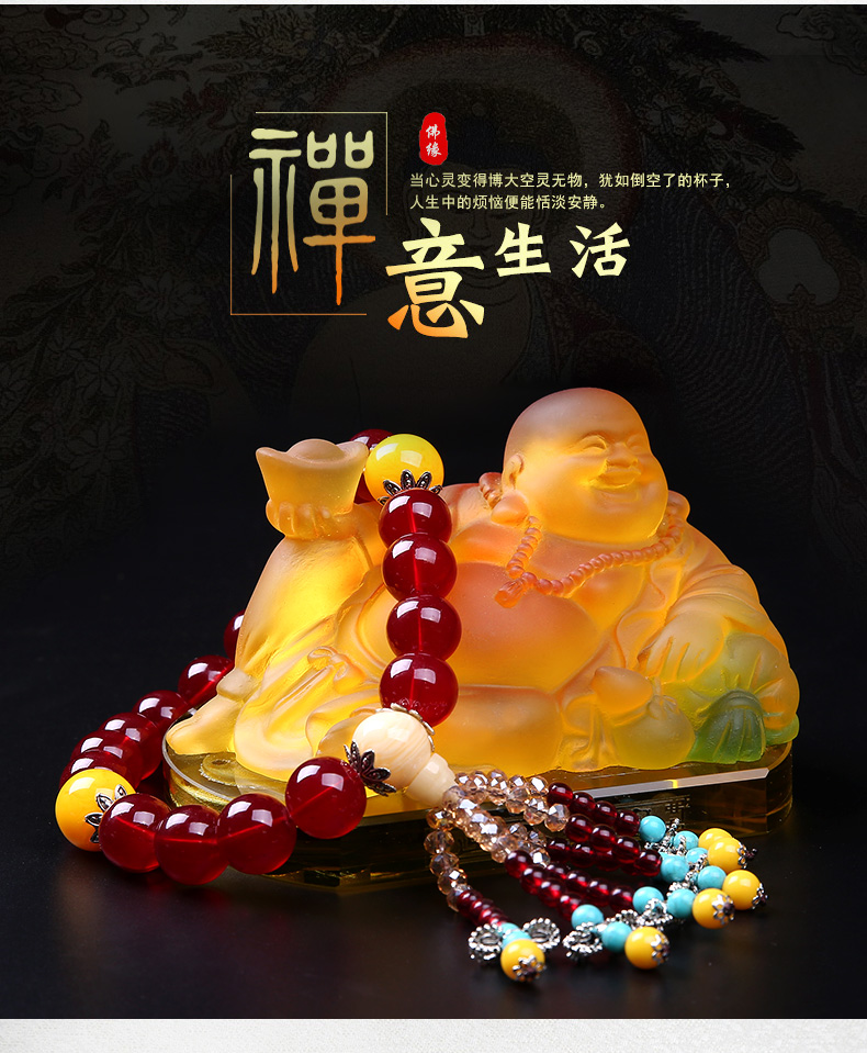 Xe nước hoa trang trí xe mở chỗ ngồi Di Lặc Phật an toàn xe ô tô trên xe trang sức vật tư trang trí - Ô tô nội thất Accesseries trang trí xe oto