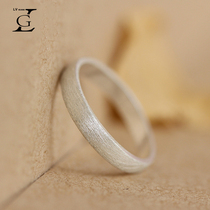 S925 silver couple ring female male Japanese and Korean simple student pair of lettering small fresh ring index finger ring jewelry