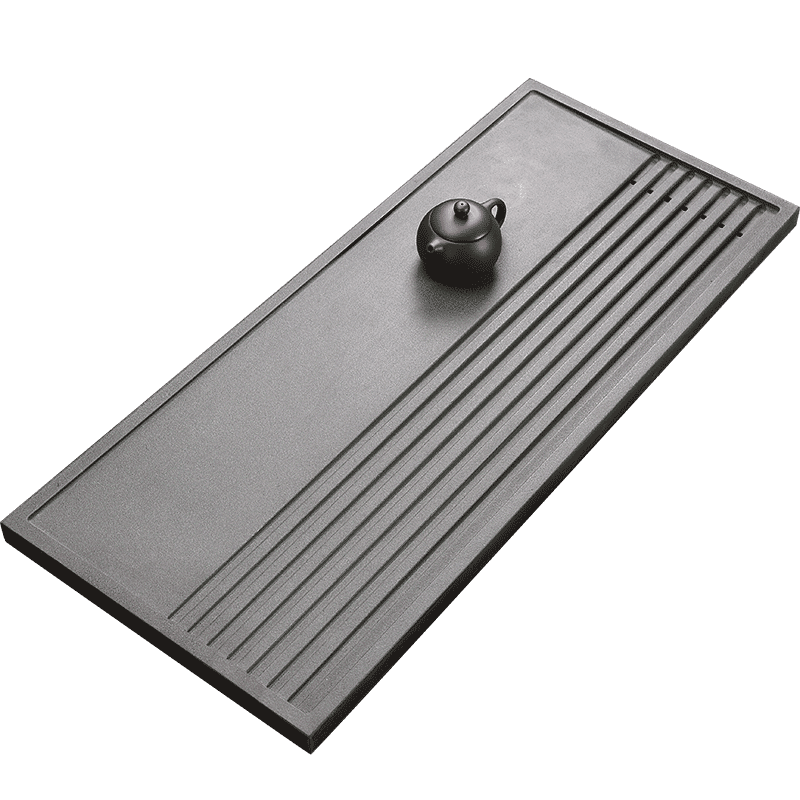 Porcelain god sharply stone tea tray was modern home the whole piece of black stone, stone tea tea large kung fu tea set
