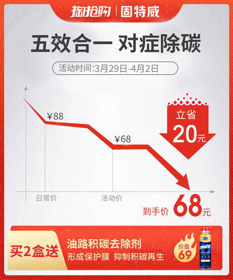 固特威 碳霸Mini 燃油宝 50mlx5瓶 解决油路问题 券后38元包邮 买手党-买手聚集的地方