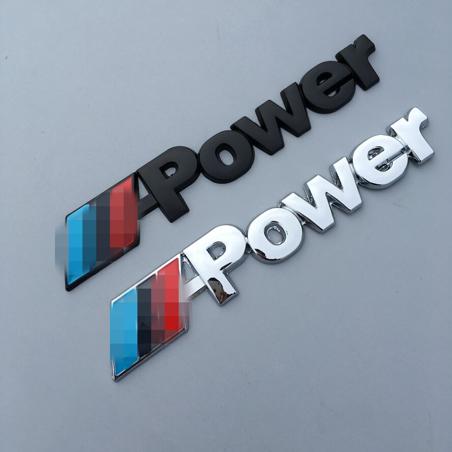 BMW car stickers POWER decorative car label 7 3 series 1 series 5 series GT modified tail label M logo mpower label